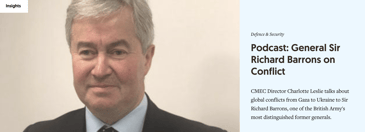 Podcast: General Sir Richard Barrons on Conflict