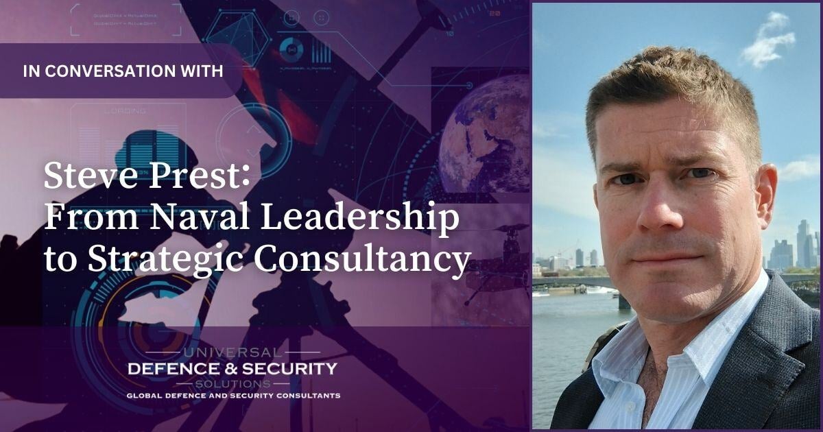 Commodore (retd) Steve Prest is a former Royal Navy officer who has transitioned from a successful military career to an independent consultant. 
