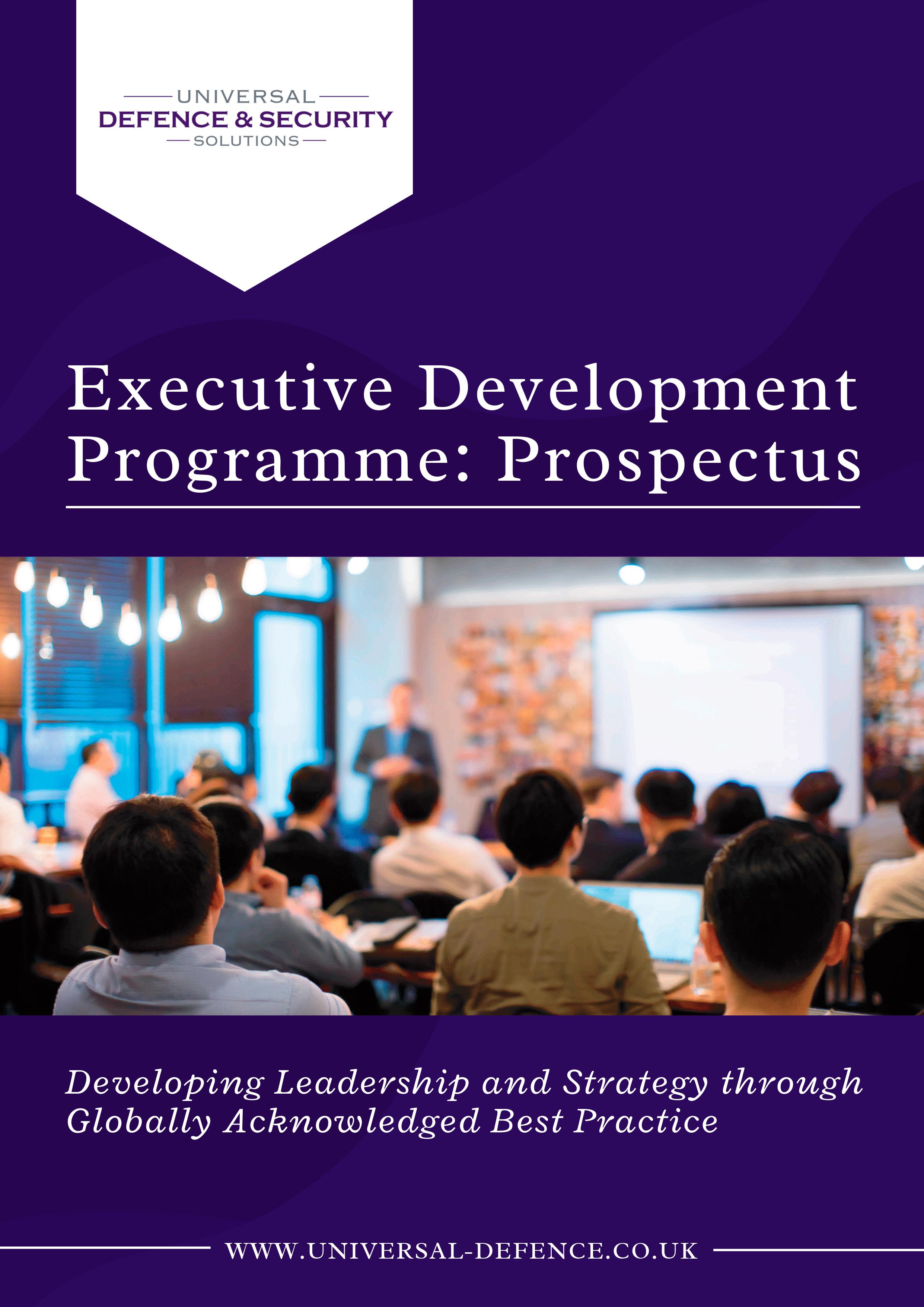 Executive Development Programme - Prospectus